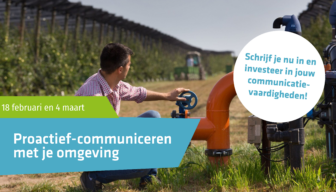Training ‘Proactief communiceren met je omgeving’: meld je nu aan!