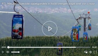 Video: speciale gondel vervoert appels van en naar koelcel